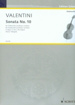 Valentini : Sonata No. 10 E Major for Cello and Piano